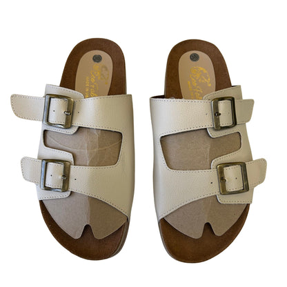 Two-Buckle Cork Sandals – Adjustable Comfort Slides