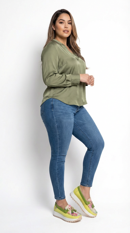 Olive Comfort Moccasins