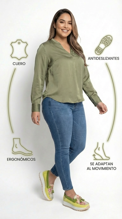 Olive Comfort Moccasins